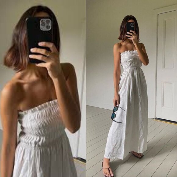 SIR the label Cream Maxi Dress for Elegant Occasions - Picture 3 of 16